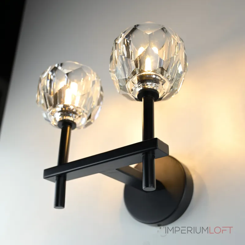 Бра Boule de Cristal Double Sconce Brass Черный от ImperiumLoft Бра Boule de Cristal Double Sconce Brass Черный от ImperiumLoft