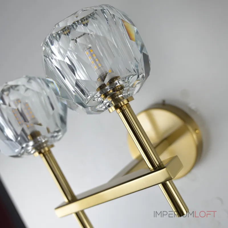 Бра Boule de Cristal Double Sconce Brass от ImperiumLoft Бра Boule de Cristal Double Sconce Brass от ImperiumLoft