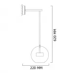 Настенный светильник BUBBLE B WALL Black от ImperiumLoft