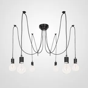 Люстра Spider Black L6 ImperiumLoft Люстра Spider Black L6 ImperiumLoft
