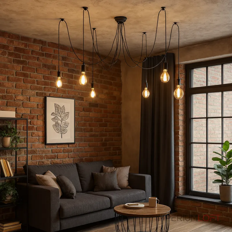 Люстра Spider Black L6 ImperiumLoft от ImperiumLoft Люстра Spider Black L6 ImperiumLoft от ImperiumLoft