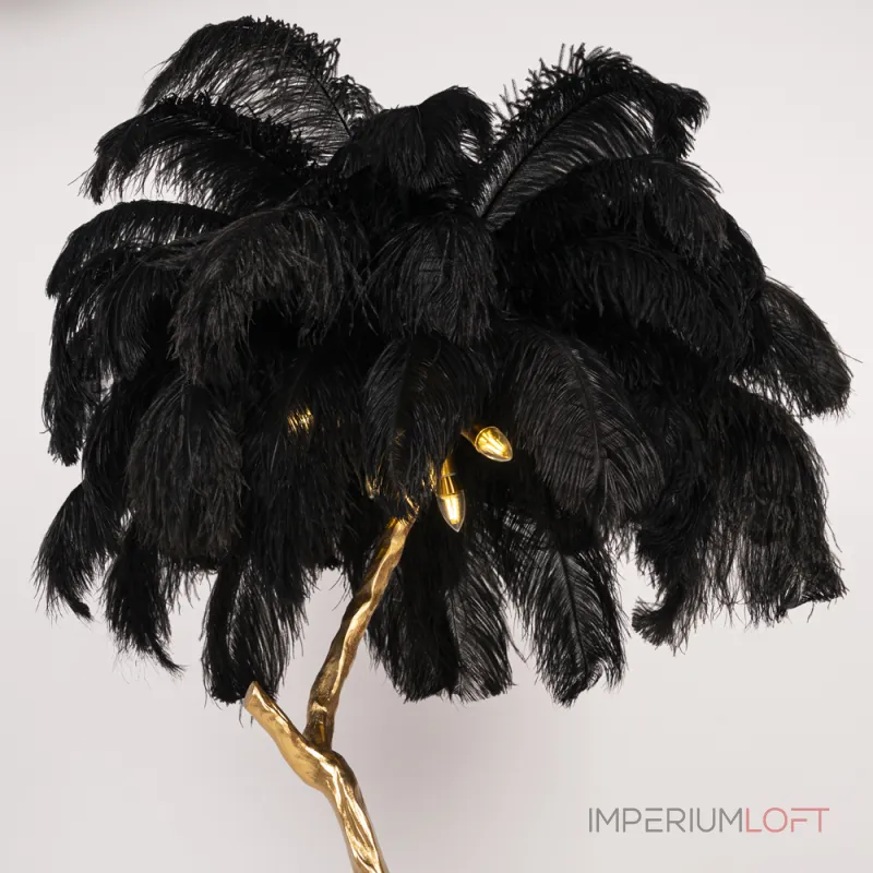 Торшер страусиные перья Feather Lamp A MODERN GRAND TOUR черный от ImperiumLoft
