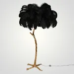 Торшер страусиные перья Feather Lamp A MODERN GRAND TOUR черный от ImperiumLoft