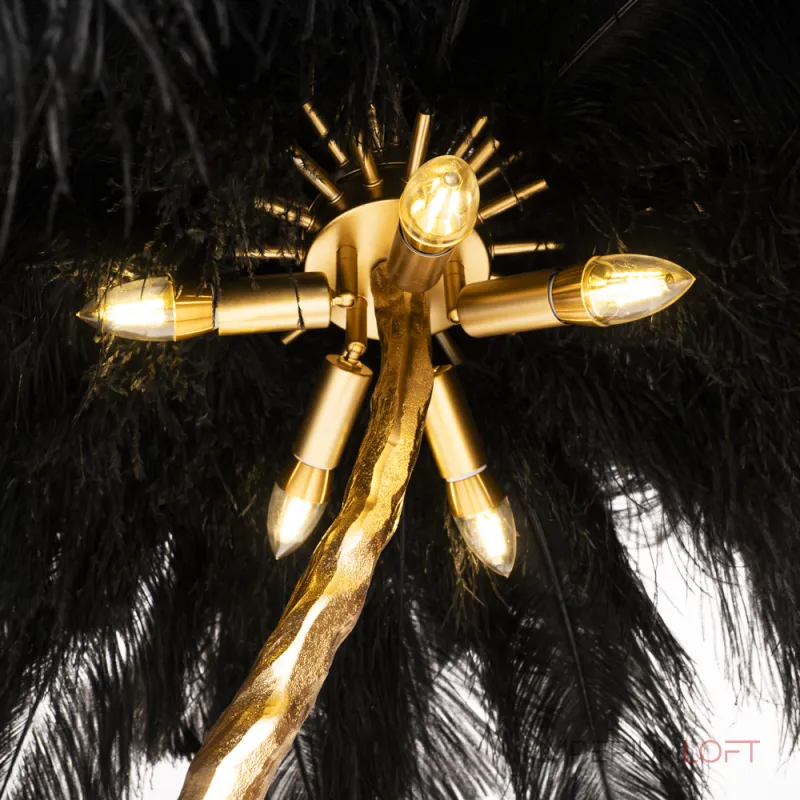 Торшер страусиные перья Feather Lamp A MODERN GRAND TOUR черный от ImperiumLoft