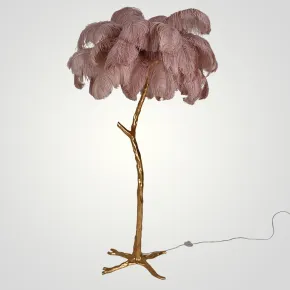 Торшер страусиные перья Feather Lamp A MODERN GRAND TOUR розовый