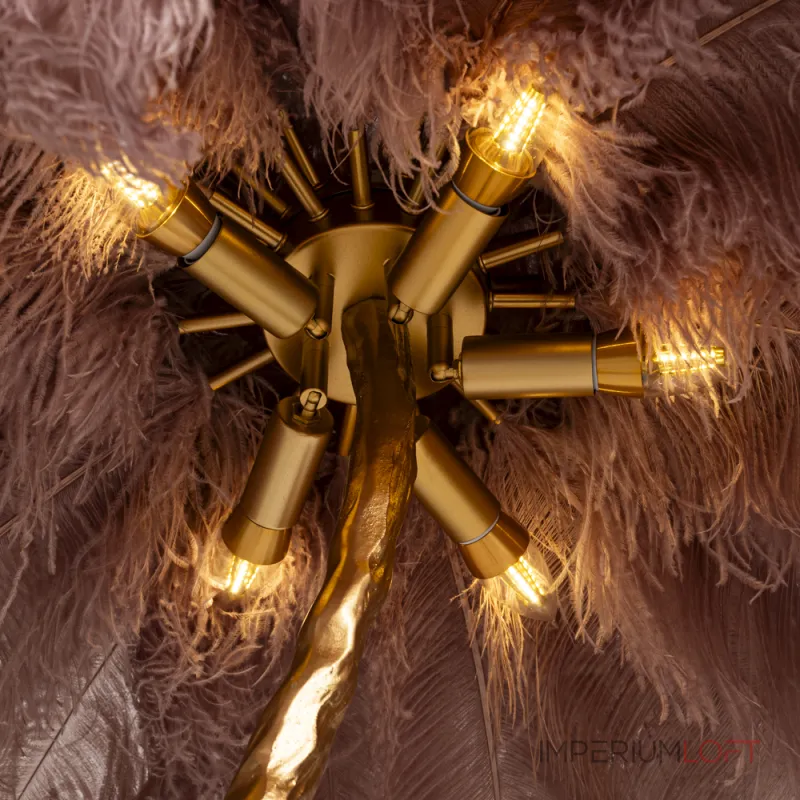 Торшер страусиные перья Feather Lamp A MODERN GRAND TOUR розовый от ImperiumLoft