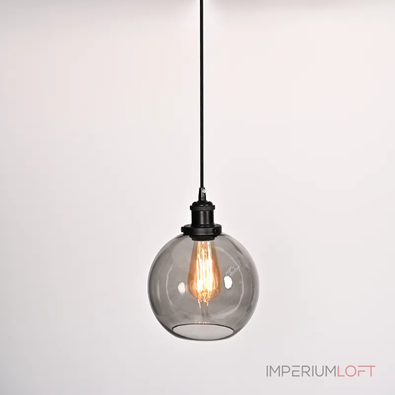 Подвесной светильник Loft Clear Glass Sphere Cloche Дымчатый от ImperiumLoft Подвесной светильник Loft Clear Glass Sphere Cloche Дымчатый от ImperiumLoft