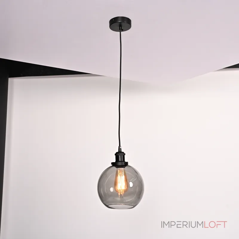 Подвесной светильник Loft Clear Glass Sphere Cloche Дымчатый от ImperiumLoft Подвесной светильник Loft Clear Glass Sphere Cloche Дымчатый от ImperiumLoft