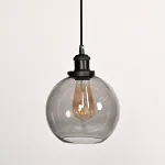 Подвесной светильник Loft Clear Glass Sphere Cloche Дымчатый от ImperiumLoft