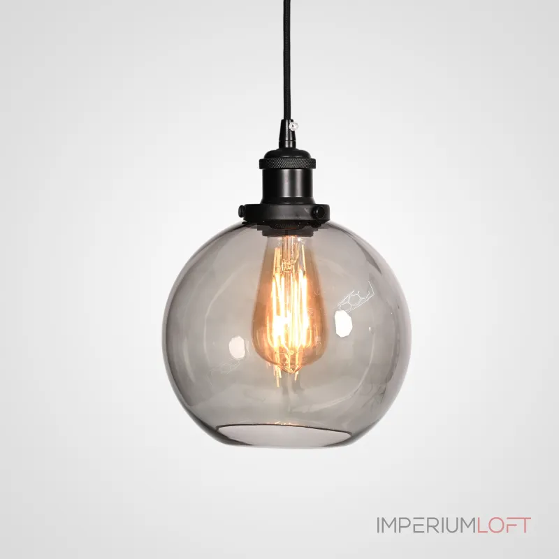 Подвесной светильник Loft Clear Glass Sphere Cloche Дымчатый от ImperiumLoft Подвесной светильник Loft Clear Glass Sphere Cloche Дымчатый от ImperiumLoft