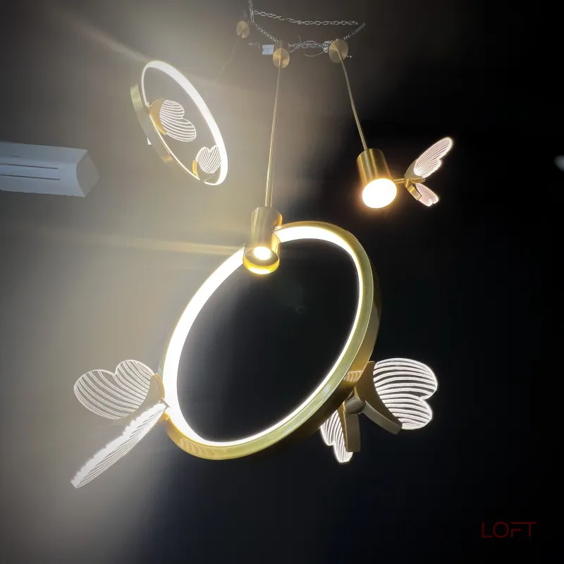 Подвесной светильник BABETTA RING 2 brass 4000К от ImperiumLoft