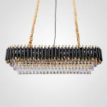 Подвесная люстра Empire Black Rectangular Chandelier Crystal
