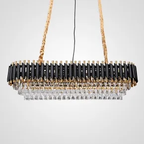 Подвесная люстра Empire Black Rectangular Chandelier Crystal