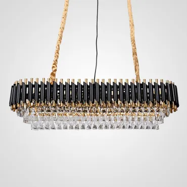 Подвесная люстра Empire Black Rectangular Chandelier Crystal