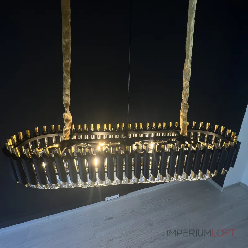 Подвесная люстра Empire Black Rectangular Chandelier Crystal