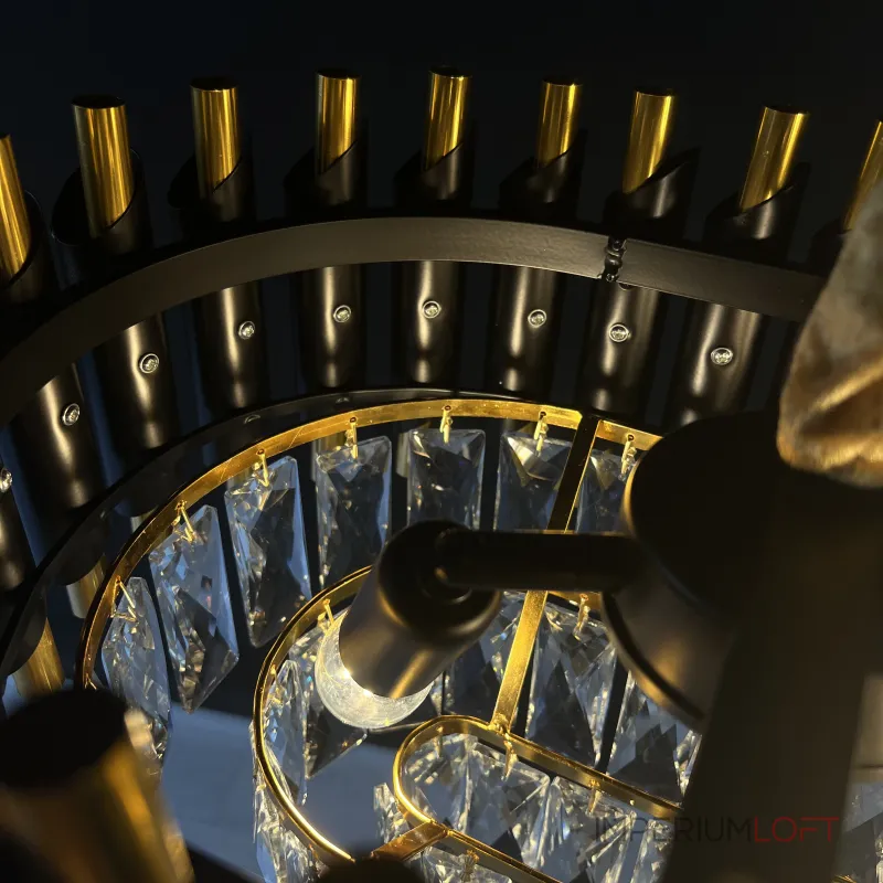 Подвесная люстра Empire Black Rectangular Chandelier Crystal