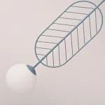 Подвесной светильник LEAF C Голубой от ImperiumLoft