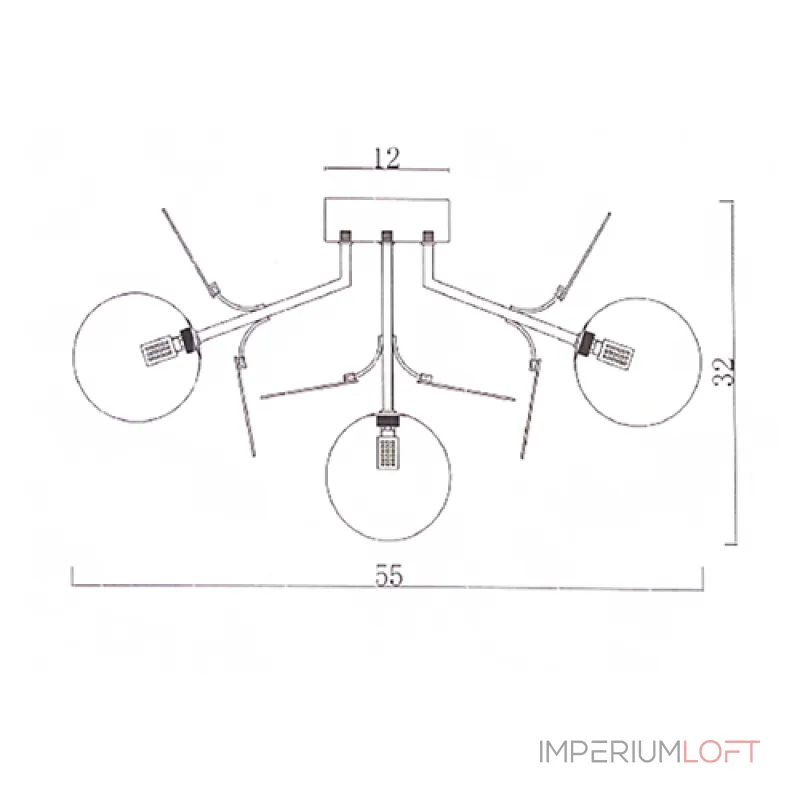 Потолочная люстра Light of MATISSE C SELF D55 White от ImperiumLoft