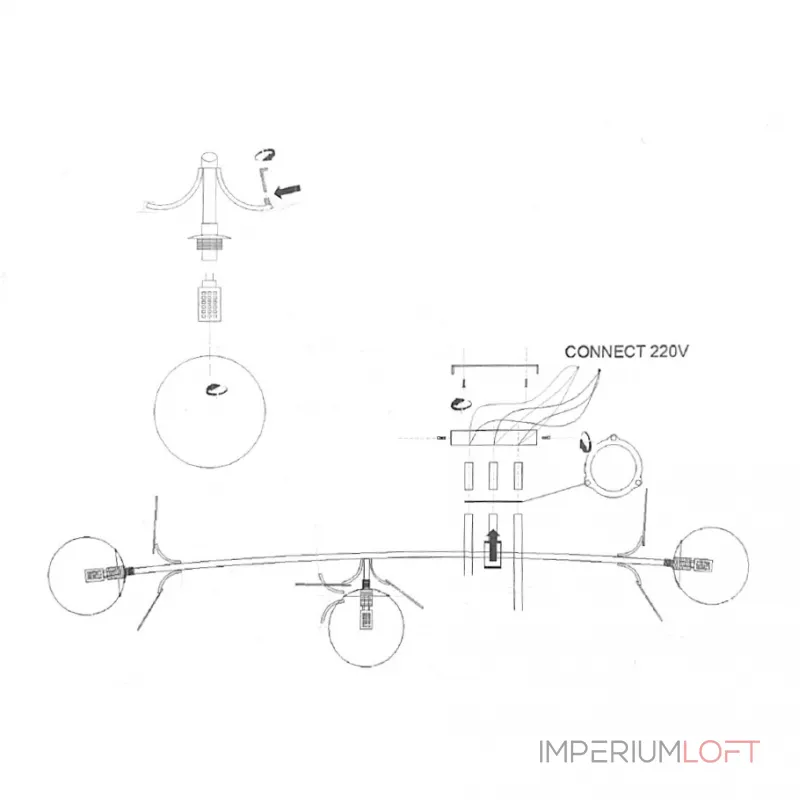 Потолочная люстра Light of MATISSE B D120 Gold Multicolor Потолочная люстра Light of MATISSE B D120 Gold Multicolor