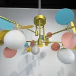 Потолочная люстра Light of MATISSE B D120 Gold Multicolor