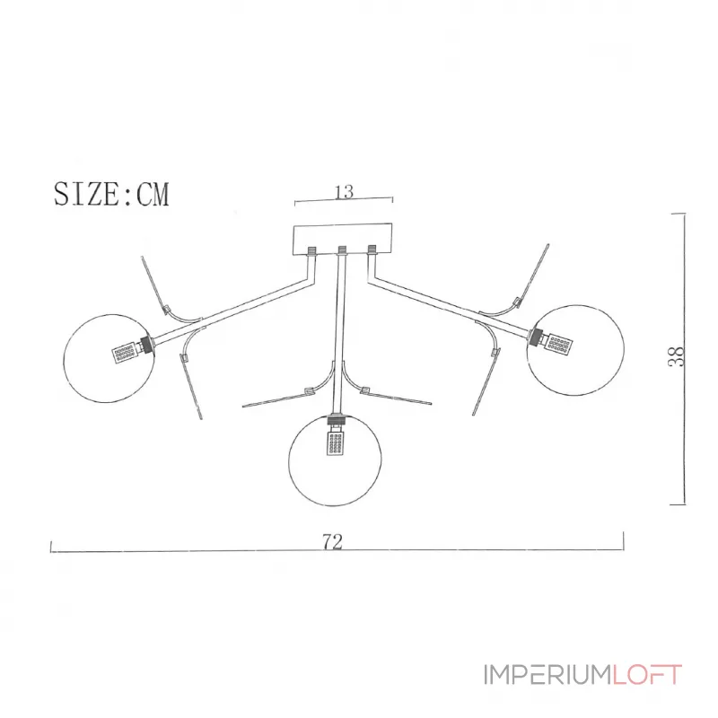Потолочная люстра Light of MATISSE C D72 от ImperiumLoft