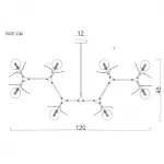 Люстра на штанге Light of MATISSE M L120 White от ImperiumLoft