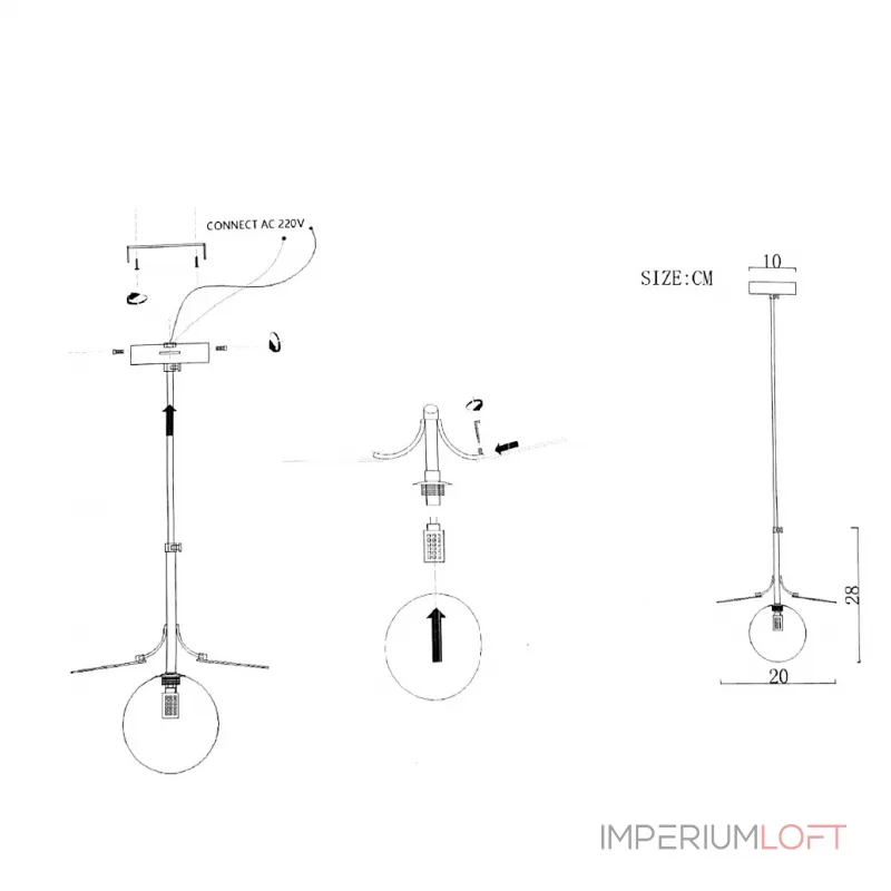 Подвесной светильник Light of MATISSE ONE Multicolored 1 от ImperiumLoft