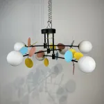 Потолочная люстра Light of MATISSE B D80 Black Multicolor