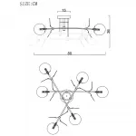 Потолочная люстра Light of MATISSE B D80 Gold Multicolor