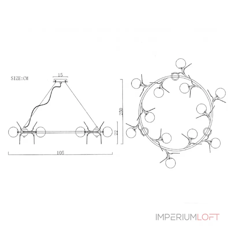 Подвесная люстра Light of MATISSE R D105