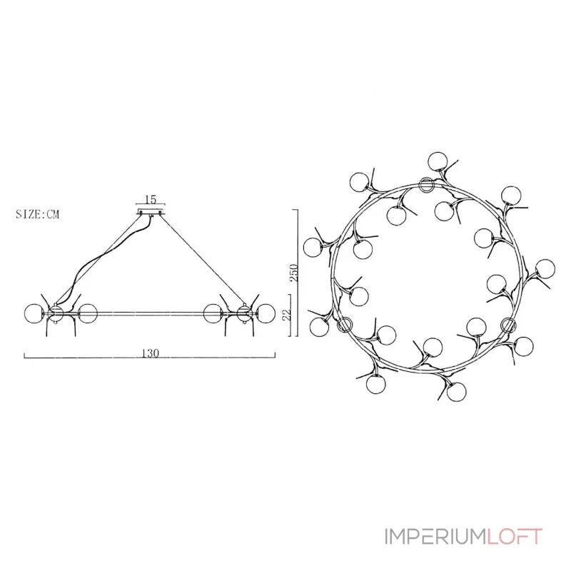 Подвесная люстра Light of MATISSE R D130