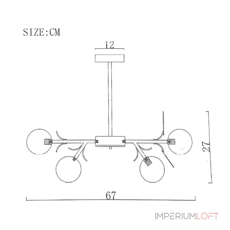 Люстра на штанге Light of MATISSE SELF D67 Люстра на штанге Light of MATISSE SELF D67