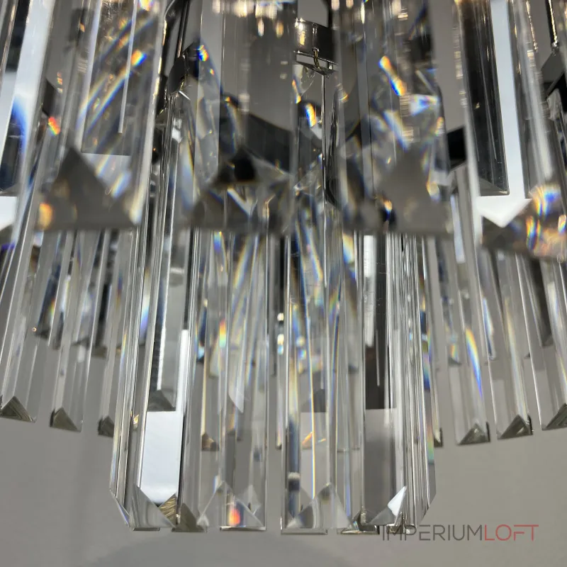 Подвесная люстра RH 1920S ODEON CLEAR GLASS FRINGE 3-TIER CHANDELIER chrome