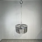 Подвесная люстра RH 1920S ODEON CLEAR GLASS FRINGE 3-TIER CHANDELIER chrome