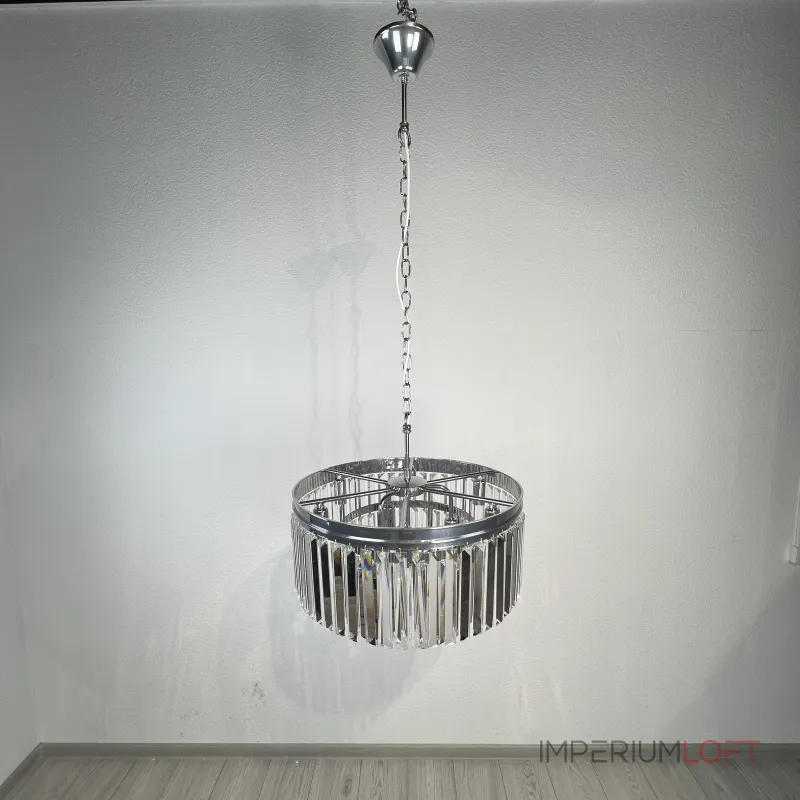 Подвесная люстра RH 1920S ODEON CLEAR GLASS FRINGE 3-TIER CHANDELIER chrome