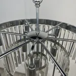 Подвесная люстра RH 1920S ODEON CLEAR GLASS FRINGE 3-TIER CHANDELIER chrome