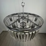 Подвесная люстра RH 1920S ODEON CLEAR GLASS FRINGE 3-TIER CHANDELIER chrome