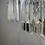 Подвесная люстра RH 1920S ODEON CLEAR GLASS FRINGE 3-TIER CHANDELIER chrome