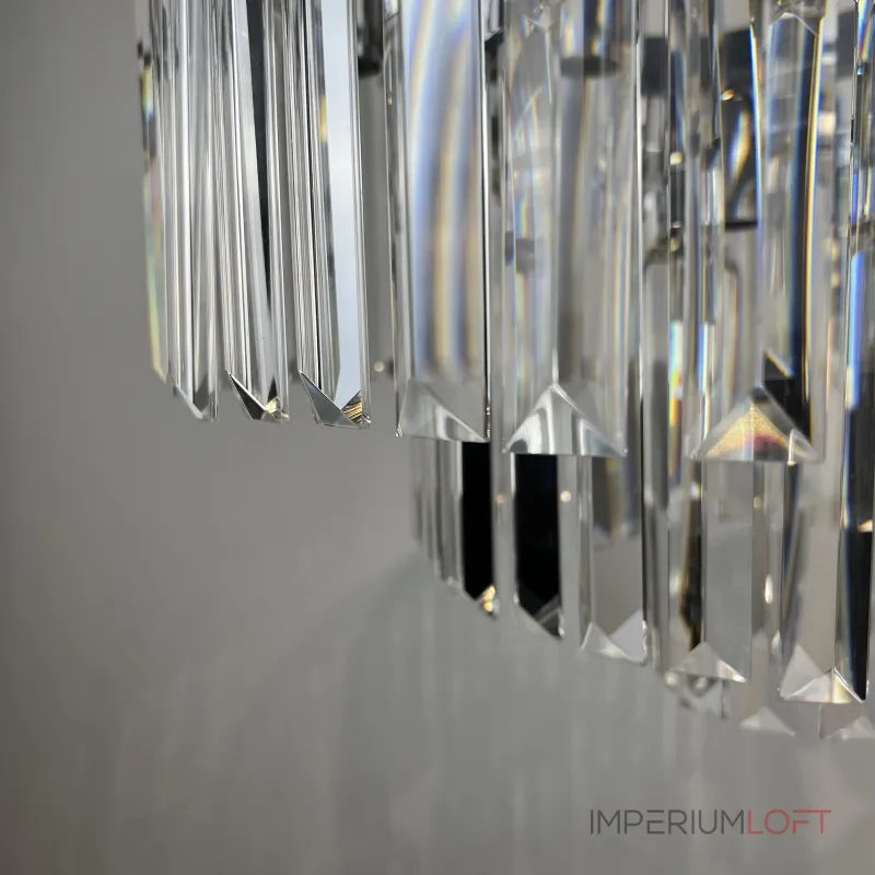 Подвесная люстра RH 1920S ODEON CLEAR GLASS FRINGE 3-TIER CHANDELIER chrome