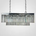 Подвесная люстра RH 1920S ODEON CLEAR GLASS FRINGE chrome