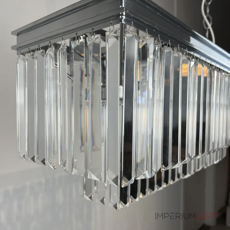 Подвесная люстра RH 1920S ODEON CLEAR GLASS FRINGE chrome