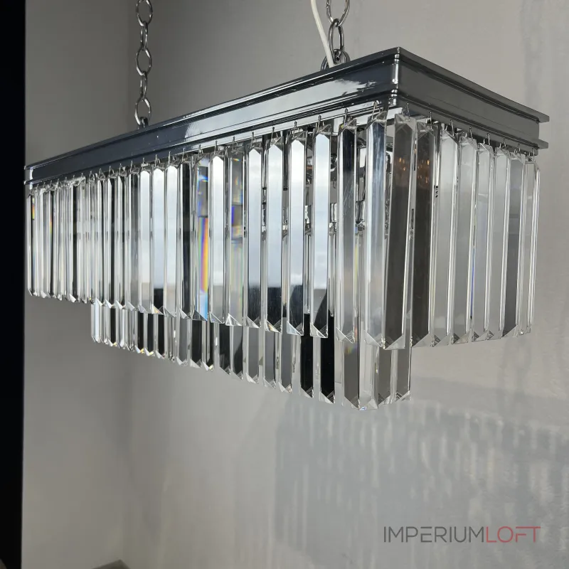 Подвесная люстра RH 1920S ODEON CLEAR GLASS FRINGE chrome
