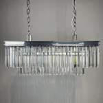 Подвесная люстра RH 1920S ODEON CLEAR GLASS FRINGE chrome