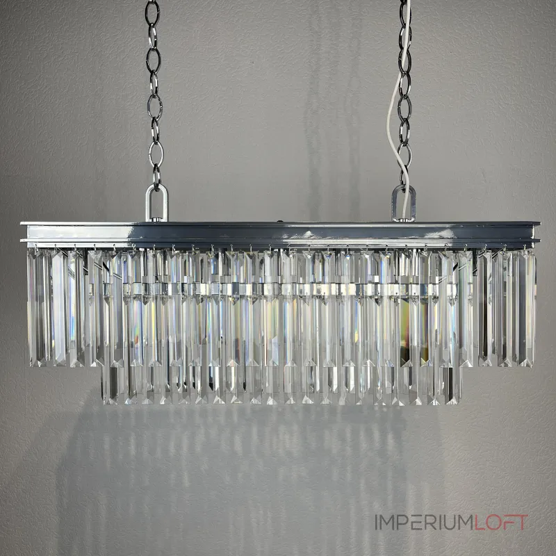 Подвесная люстра RH 1920S ODEON CLEAR GLASS FRINGE chrome