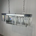 Подвесная люстра RH 1920S ODEON CLEAR GLASS FRINGE chrome