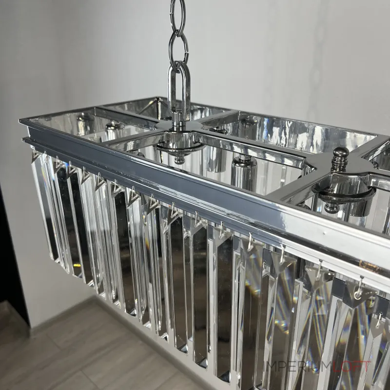 Подвесная люстра RH 1920S ODEON CLEAR GLASS FRINGE chrome