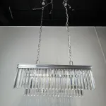 Подвесная люстра RH 1920S ODEON CLEAR GLASS FRINGE chrome