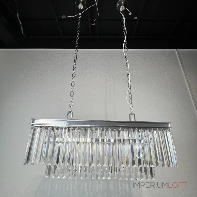 Подвесная люстра RH 1920S ODEON CLEAR GLASS FRINGE chrome