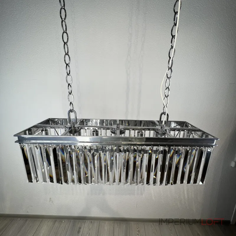 Подвесная люстра RH 1920S ODEON CLEAR GLASS FRINGE chrome