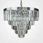 Подвесная люстра RH 1920s Odeon Clear Glass Fringe Chandelier D80 chrome